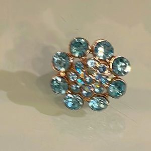 Vintage Blue Rhinestone Ring (NWOT)